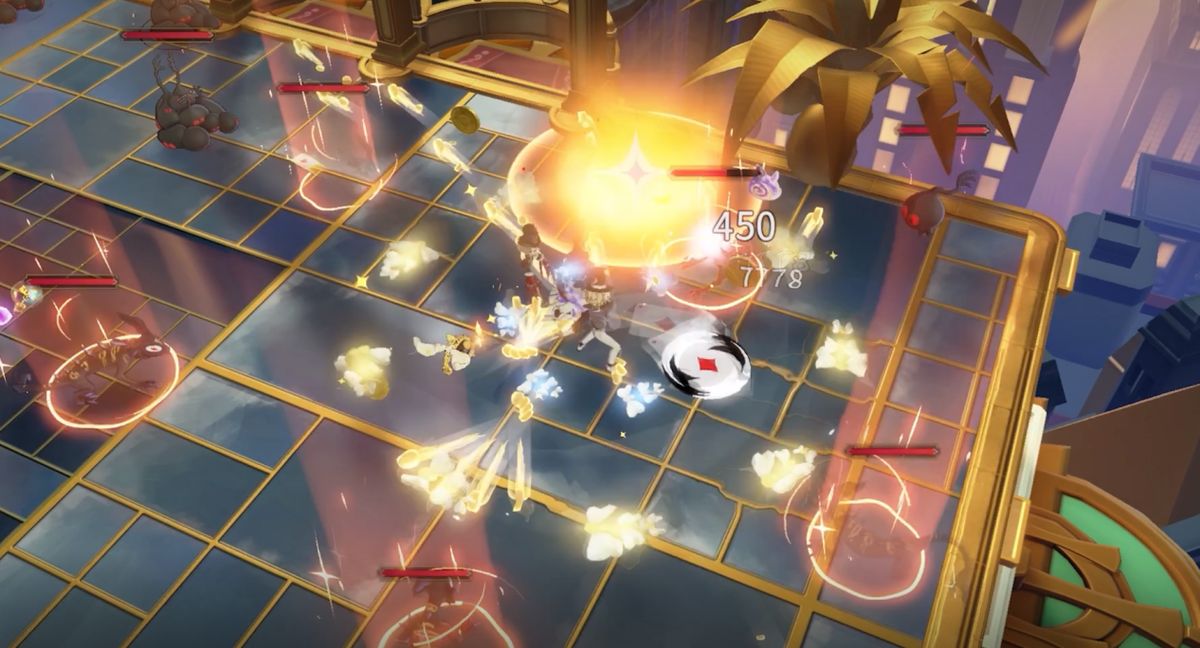 角色释放终极技能的瞬间，画面充满炫目光效与粒子爆炸，敌人被瞬间清空