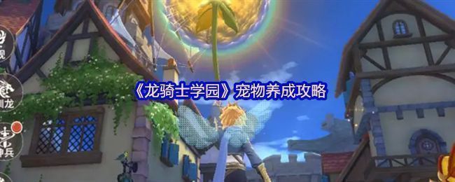 《龙骑士学园》中不同品质宠物展示，从普通N级到闪耀UR级龙宠，外形差异显著，UR宠物散发金色光芒