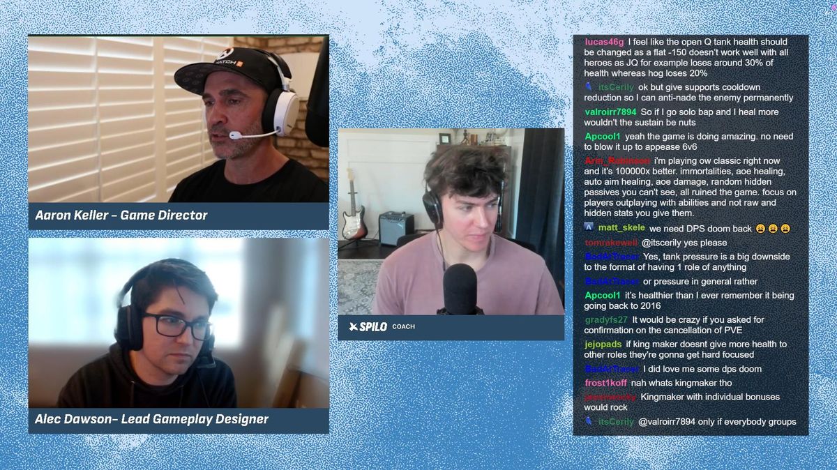 《守望先锋2》游戏总监Aaron Keller与首席设计师Alec Dawson在直播中讨论游戏未来发展方向