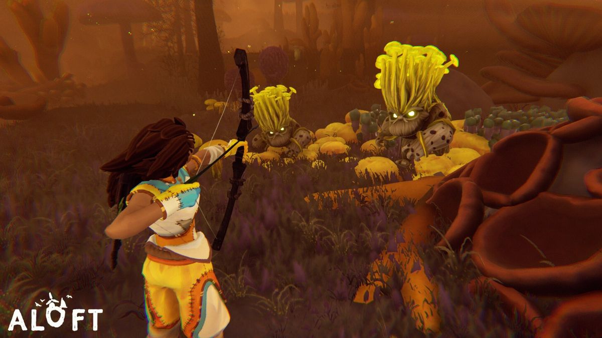 玩家使用编辑器设计浮岛布局，界面显示网格、建筑模块和预览视角