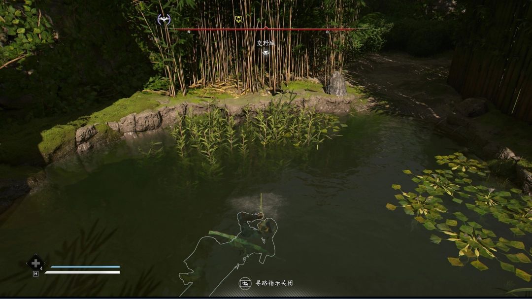 游戏内成就界面展示“大隐隐于水”成就图标与描述文字：躲藏在浅水中并使用芦苇呼吸，可避免被敌人发现