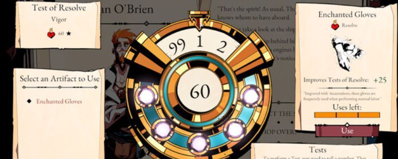 《Void Sails》游戏主视觉图，展现一艘飞行船在幽暗星空中航行，背景布满神秘符文与扭曲星云