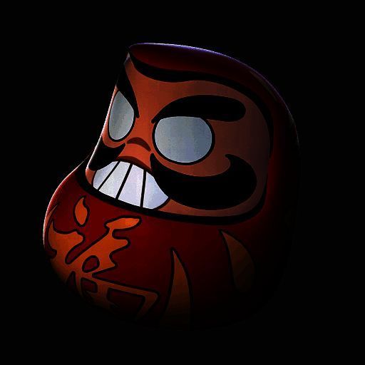 招福达摩与鬼葫芦道具展示，左侧为红色达摩娃娃，右侧为刻有符文的黄色葫芦，散发幽光