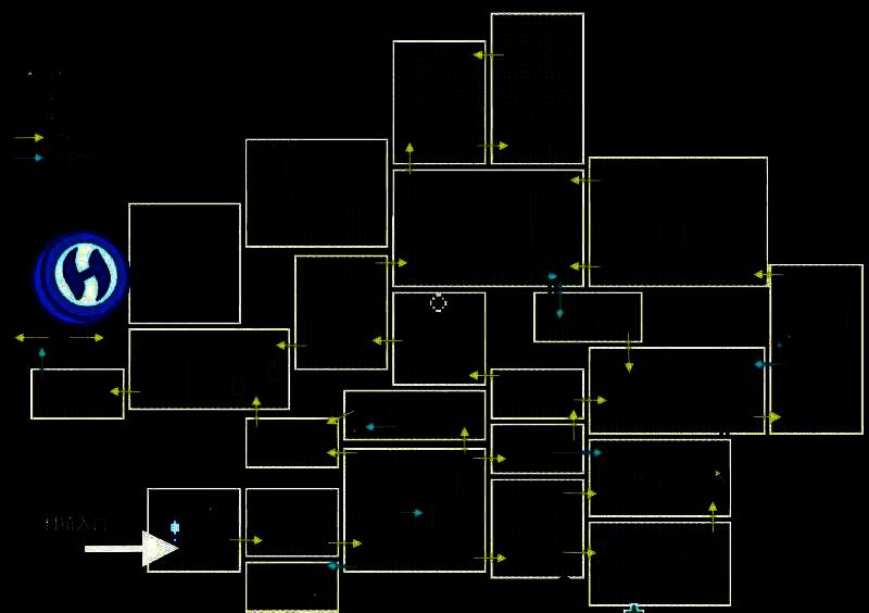 悬崖边缘的隐藏宝箱所在位置，角色正从高处跳下，宝箱半掩于岩石缝隙中