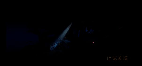 废弃港口与巨大升降梯并列，海浪拍打着锈迹斑斑的船骸