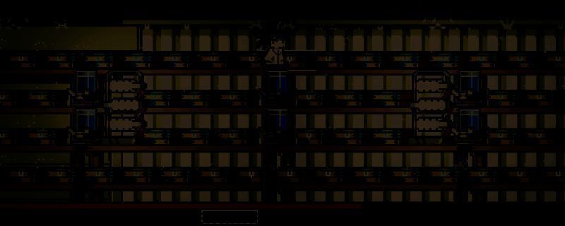 多洛可小镇大集装箱内部布局俯视图，展示种植盆、洒水器与补光灯的摆放位置