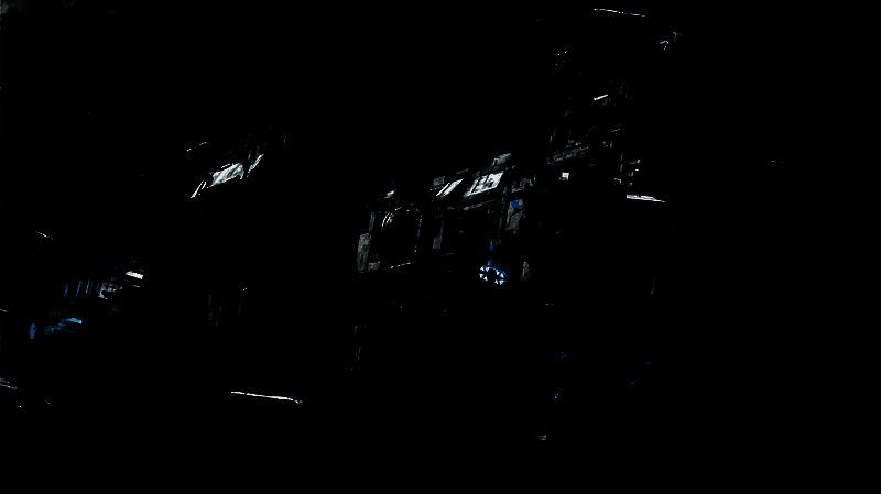 两艘战舰在太空中缓慢对接，能量光束连接，视觉冲击强烈