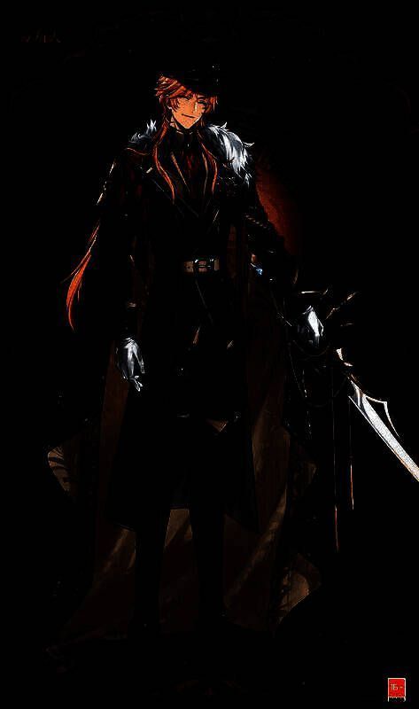 罗夏·执政官立绘，身着黑色军礼服，肩披红色披风，背景为帝国宫殿