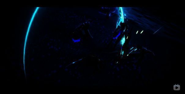 战斗场景实机画面，角色释放技能时特效华丽