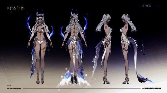 角色皮肤细节特写，展现精致的服饰纹理与光影效果