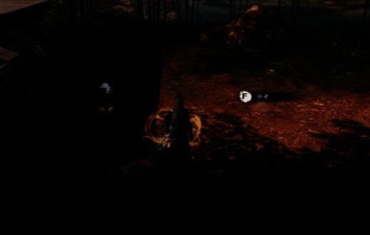 玩家角色在雪山中寻找信物，背景为风雪交加的险峻山崖