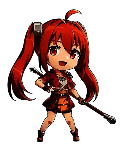 艾丝蒂尔与父亲及约书亚的温馨合影风格插画，三人站在布莱特家门前，阳光明媚