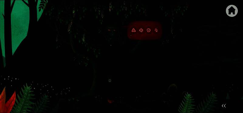 树上栖息的猫头鹰与周围漂浮的白色小生物，画面充满神秘森林气息