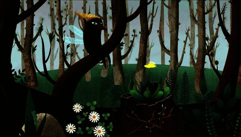 树干中的花苞微微绽放，碎片2从中浮现