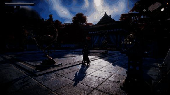 玩家在野外击败精英敌人，掉落京瑜珠的动画画面，珠子散发着蓝色光芒