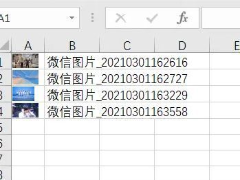 Excel表格中已成功插入多张图片，布局整齐，视觉效果清晰