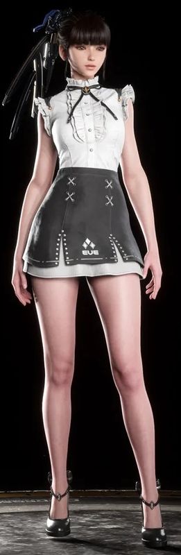 Coser侧身站立接受扫描，背后是《星刃》游戏LOGO和工作团队