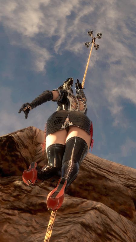 伊芙在废墟城市中奔跑，风吹动长发，环境光影逼真