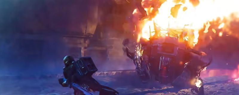 《绝地潜兵2》游戏中展示最后通牒对抗战争纵步的瞄准示意图，红圈标注从头顶到裆部的关键命中区域