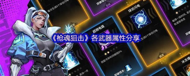 《枪魂狙击》游戏主界面展示武器选择界面，背景为未来战场场景