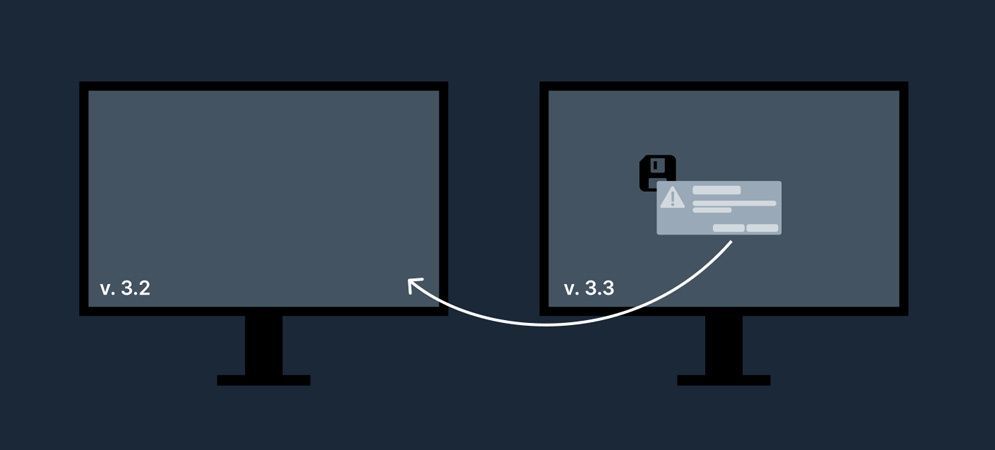 游戏内弹窗提示界面，显示‘检测到存档来自旧版本，继续加载可能导致异常’的警告信息