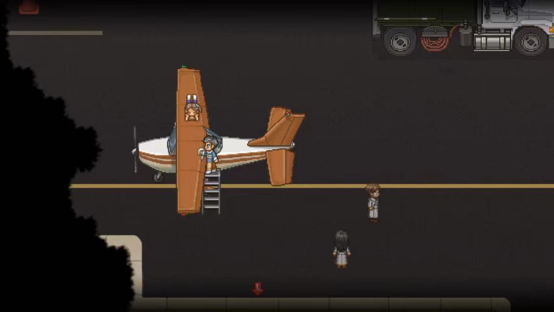 机场地面的大提琴琴盒，散发着微光