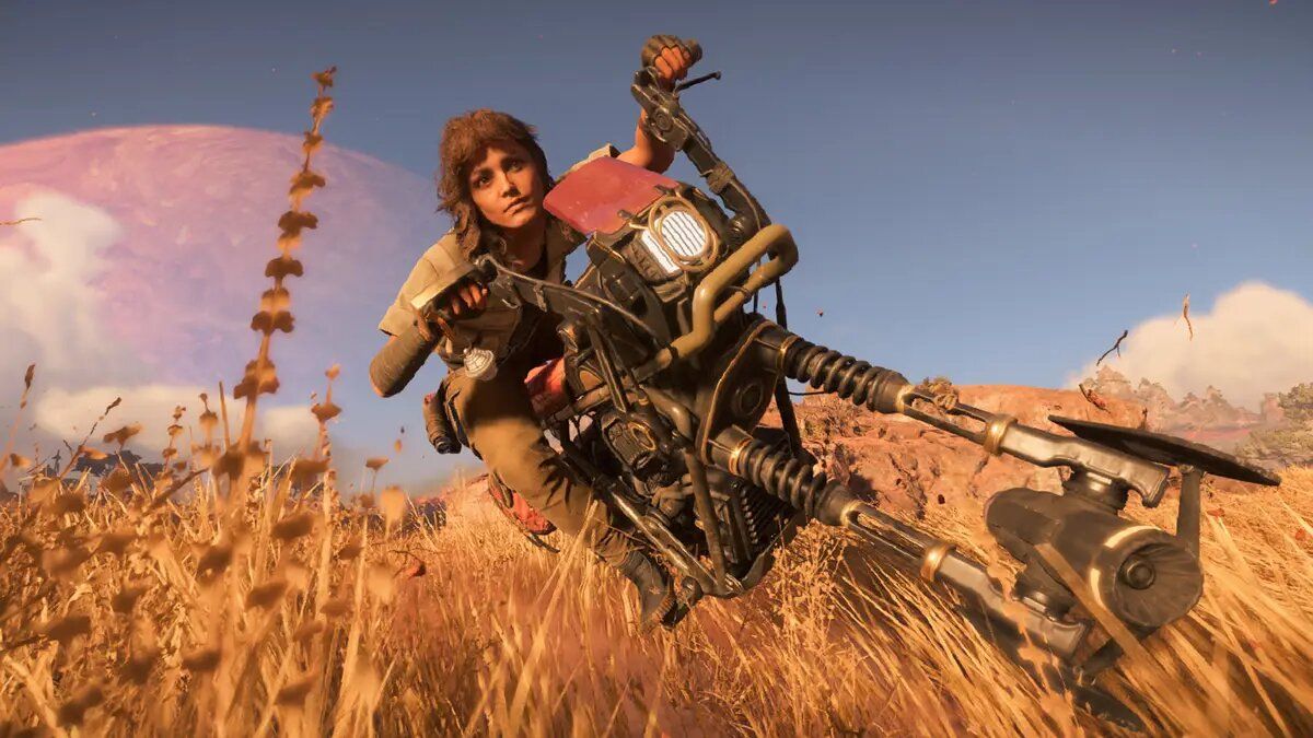 《星球大战：亡命之徒》游戏封面图，主角凯·维斯手持武器站立于星际都市背景前，整体风格充满科幻与冒险气息