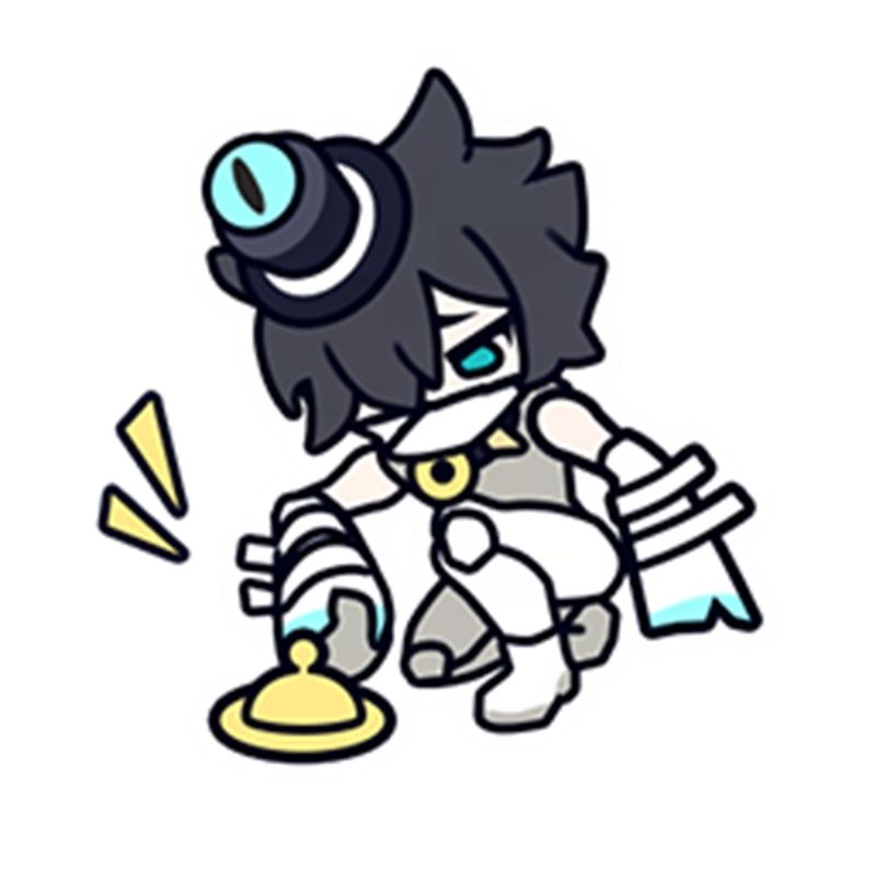 动作「快来陪我」演示图，小狗侧身回头，仿佛在呼唤玩家