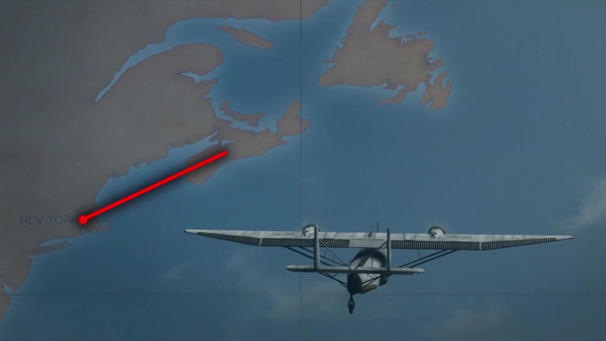 琼斯手持鞭子跃过深谷，背景为巨大崩塌的石桥，动作场面惊险刺激