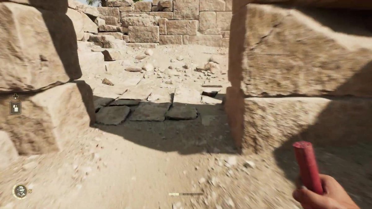 古老神庙内部全景，布满机关陷阱与可互动文物，展现高精度场景建模