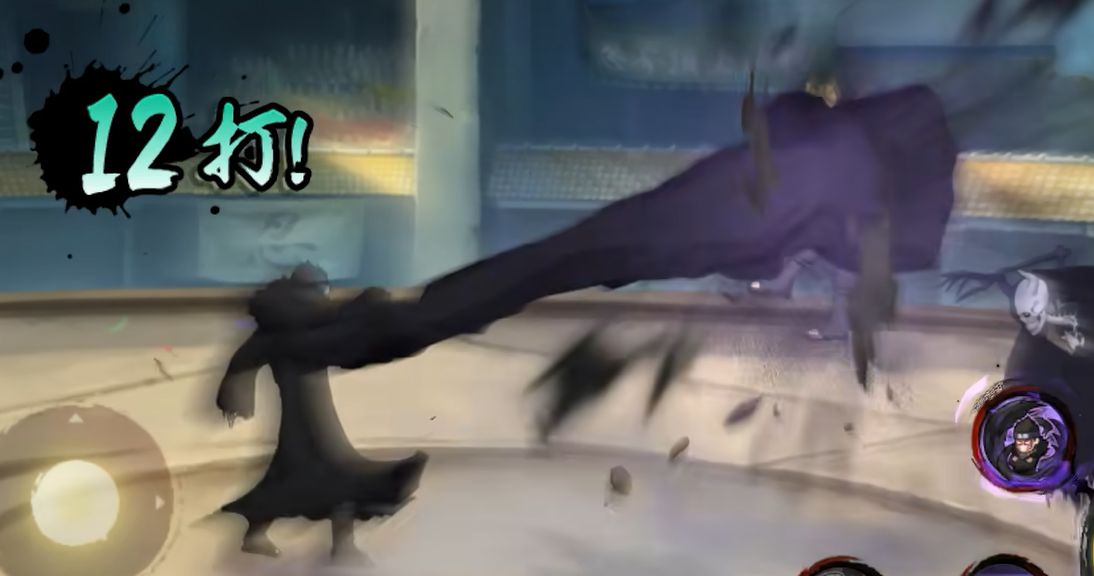 技能释放瞬间，巨大的砂铁拳头破空而出，前方敌人被轰击至空中，特效炫目