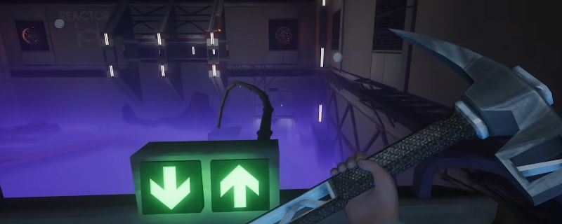 非生物因素游戏中风反应堆区域的内部场景，金属结构交错，管道林立，电光闪烁，充满工业废土风格