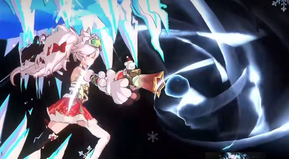 战斗场景中牧释放技能，多个敌人被同时击倒，界面上显示大量暴击与弱点伤害提示