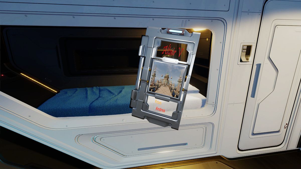 游戏中外星石碑特写画面，表面布满神秘发光符号，周围环境昏暗压抑