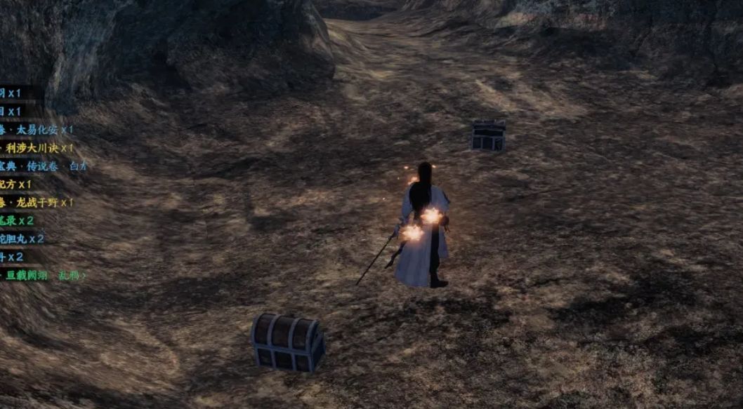 角色在君山瀑布前打坐悟道，周围浮现金色龙影，正在进行QTE操作