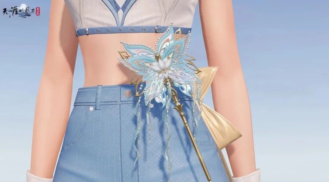 灵殊·栖香引手持效果，蝴蝶环绕发光仙女棒，梦幻十足