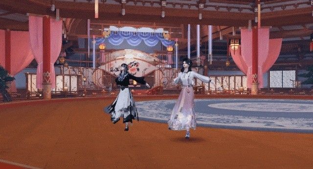 双人舞蹈动作预览，一男一女共舞，动作流畅唯美