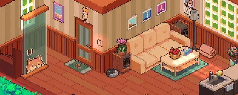 《呓语小镇》游戏画面，昏暗的炼金术士房间内摆放着各种瓶罐与书籍，中央实验台上闪烁着神秘光芒