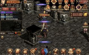 游戏界面无礼包弹窗，玩家专注刷怪打宝，掉落装备闪光提示