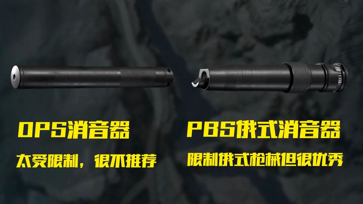 PBS俄式消音器装配在AKM上的实机截图，枪口火焰被完全抑制，角色正潜伏于草丛中准备狙击