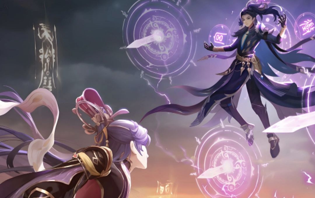 武宗角色战斗场景，身穿重甲手持巨刃，正释放一道金色剑气劈向敌人，地面裂痕蔓延