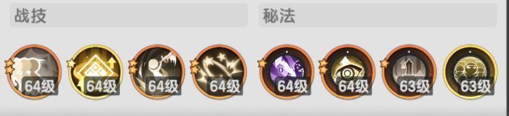 骑士B技能配置图，展示战技与秘法完整顺序，强调乘胜追击与力量信仰的搭配