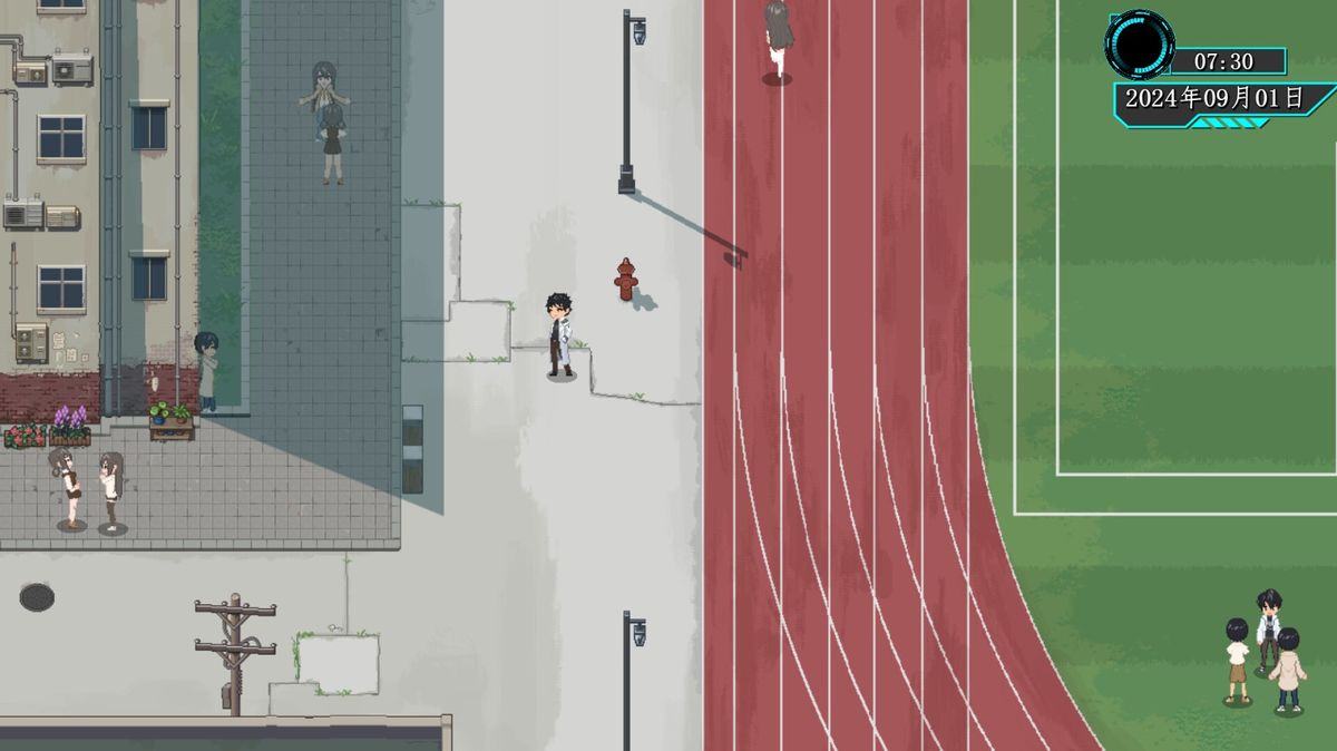 落星村全景地图，破败的房屋与扭曲的树木遍布，中央有一口古老石井冒着黑烟