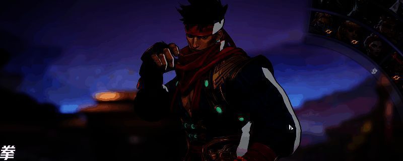 《漫威争锋》中铁拳林烈战斗姿态，身穿红色战甲，双拳燃起金色气焰，正准备发起迅猛突袭