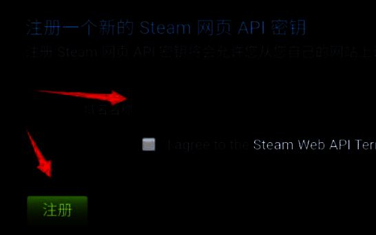 成功注册后显示的API密钥信息界面截图