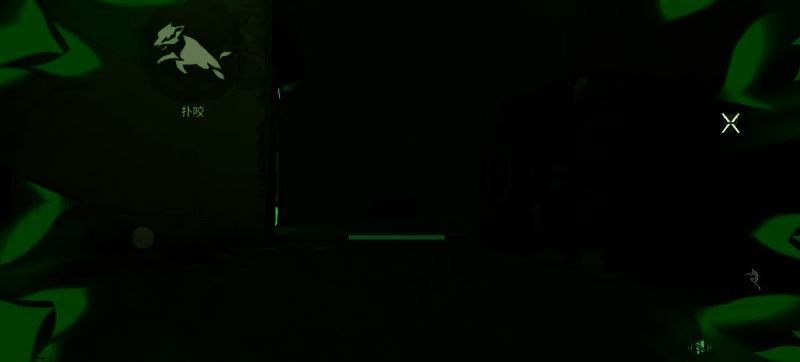 斯凯召唤的灵兽从高台跃下，扑向下方走廊中的敌方角色，引发震荡效果