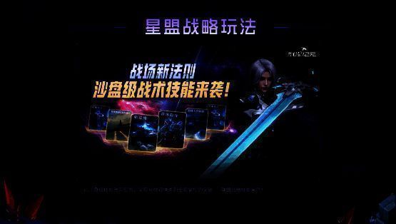 联盟沙盘界面展示，地图上标记着可释放技能的位置，技能图标环绕四周，体现战略指挥感