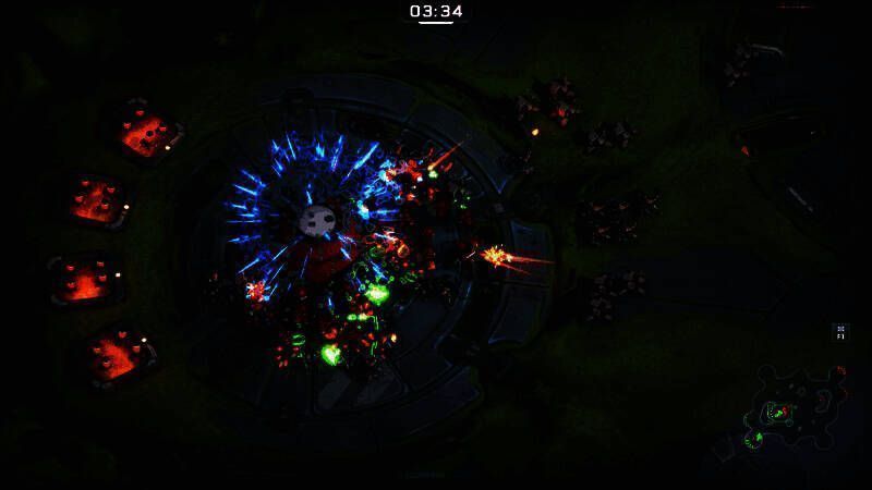 《星战王牌》多人对战场景，两名玩家在立体地图上展开攻防，单位种类丰富，战场层次分明