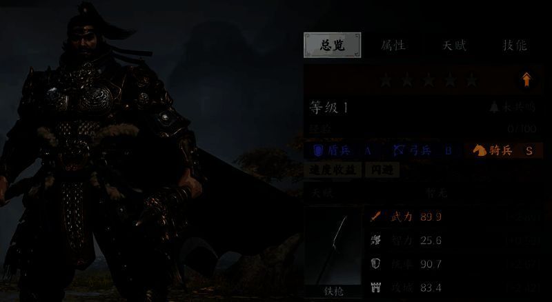 典韦天赋树界面截图，高亮显示已加点的‘一骑当千’‘疾风迅雷’等关键天赋