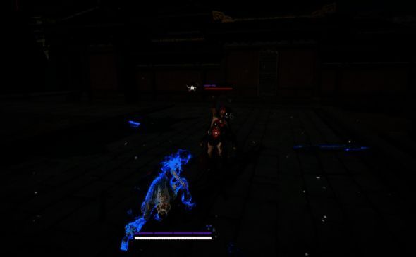 双戟蓄力攻击与钩锁连招演示，角色在空中完成挑飞、锁定、重击全过程